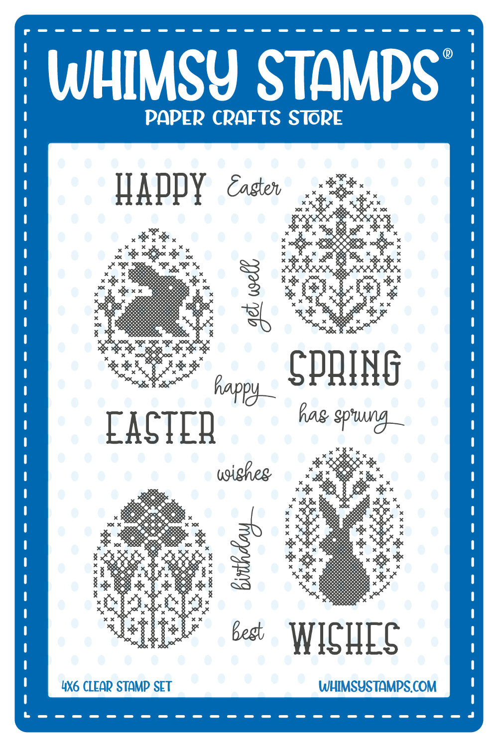*NEW Cross Stitch Spring Clear Stamps - Whimsy Stamps