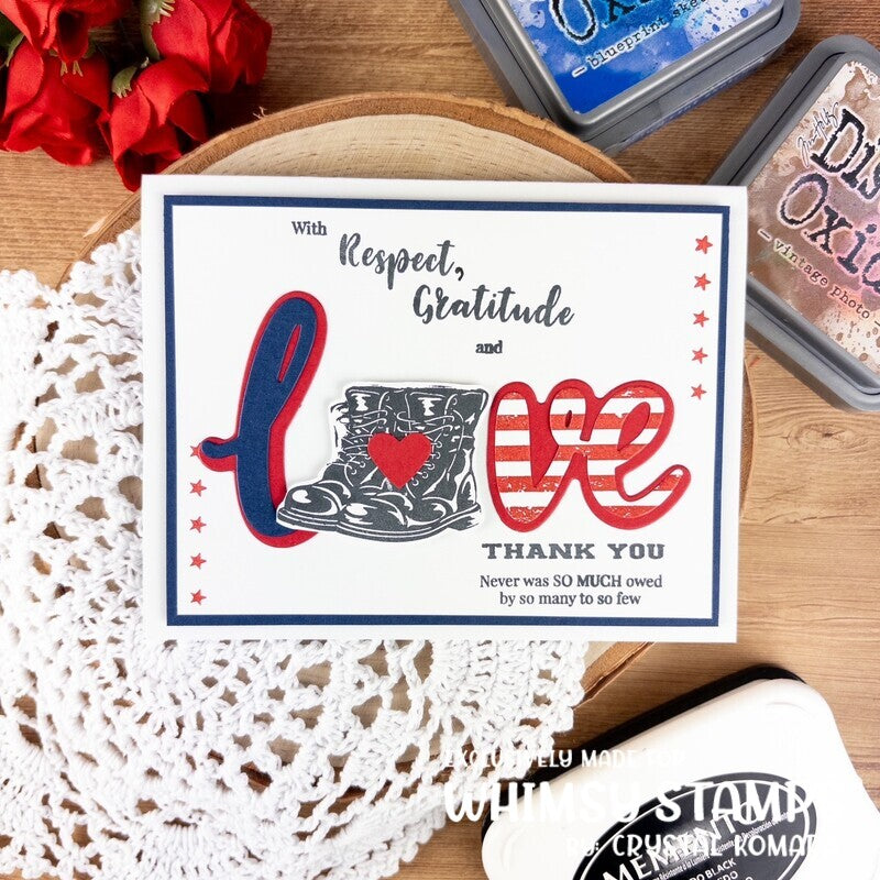 Love Paw Word and Shadow Die Set