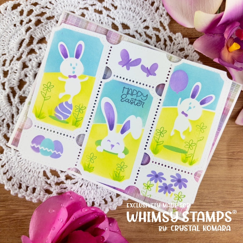 *NEW Terrific Tickets Bunnies Layering Stencil - Whimsy Stamps