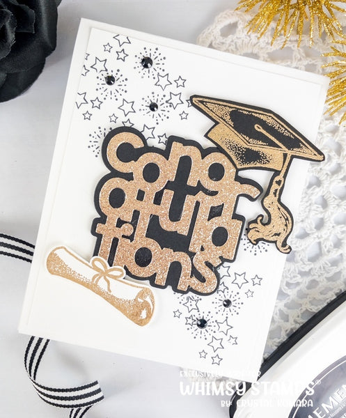 Graduation Clear Stamps - Whimsy Stamps