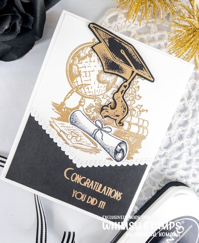 Graduation Clear Stamps - Whimsy Stamps