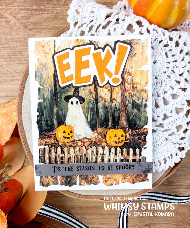 Quick Card Fronts - Grunge Ghosts - Whimsy Stamps