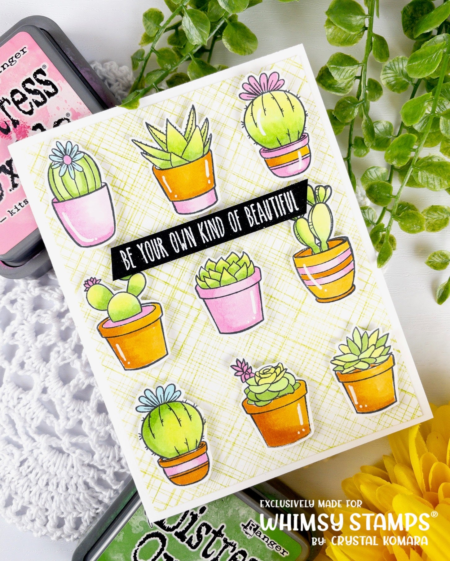 Sweet Succulents Clear Stamps - Whimsy Stamps