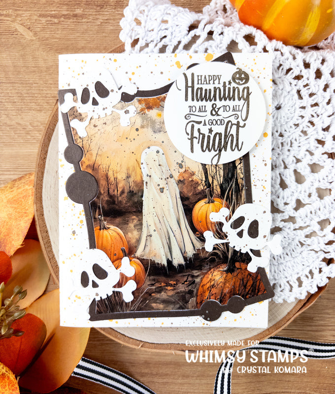 Quick Card Fronts - Grunge Ghosts - Whimsy Stamps