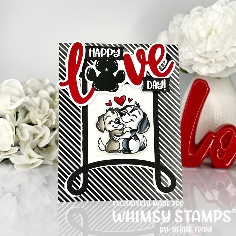 Love Paw Word and Shadow Die Set - Whimsy Stamps