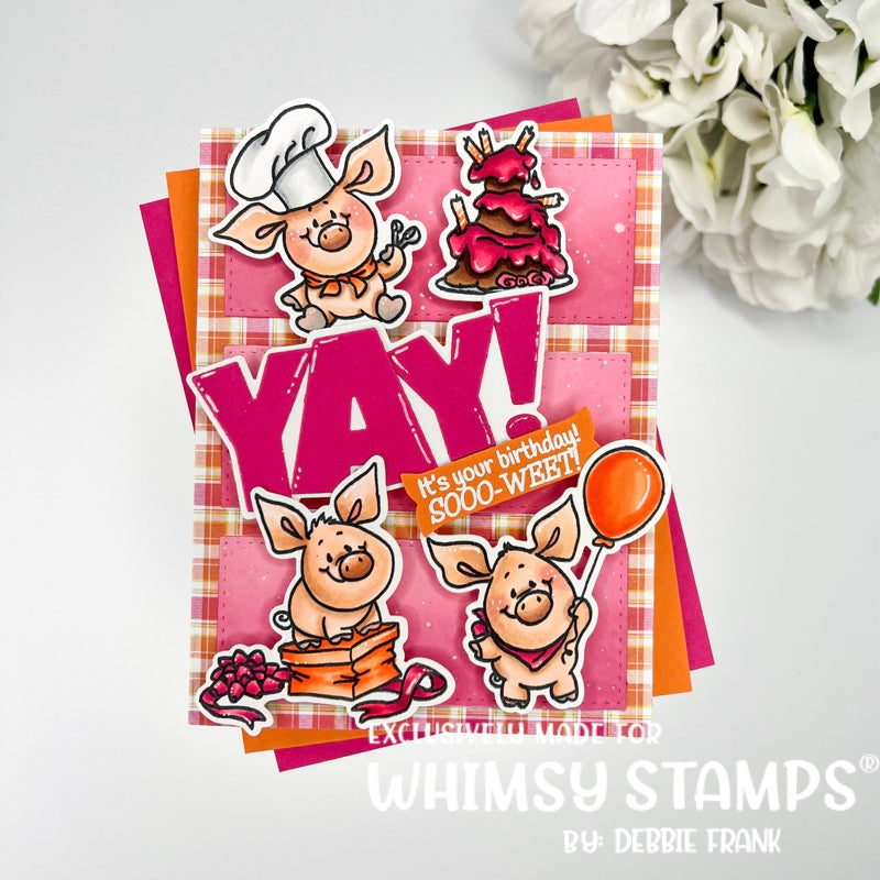 Piggies Crushed It Clear Stamps - Whimsy Stamps