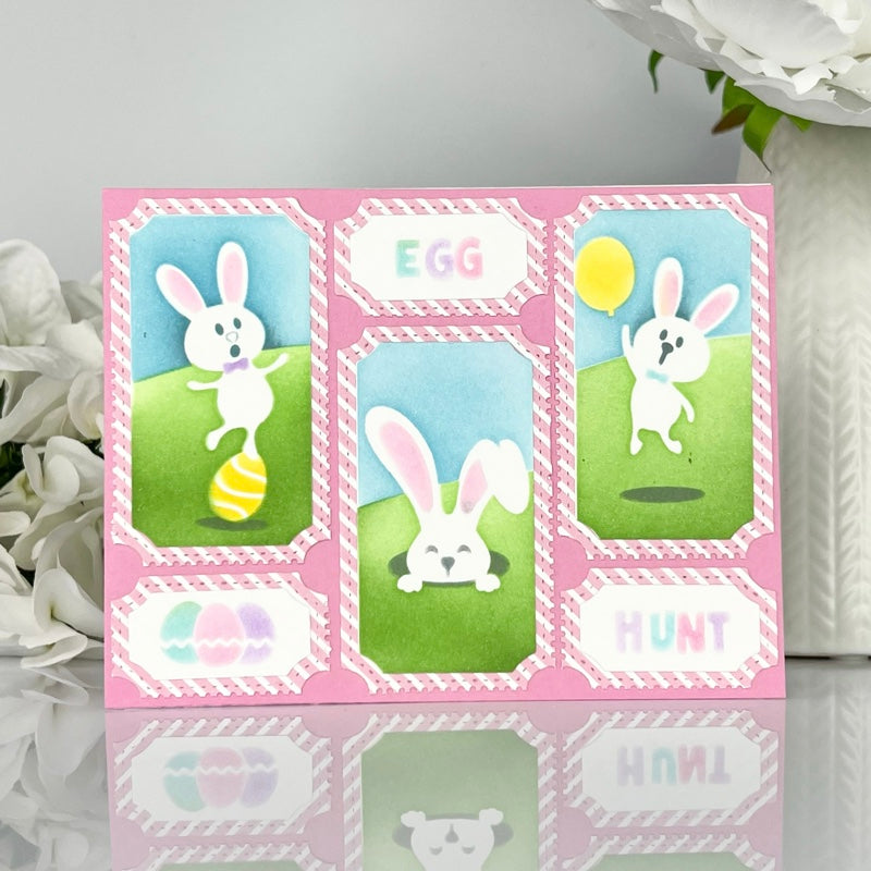 *NEW Terrific Tickets Bunnies Layering Stencil - Whimsy Stamps