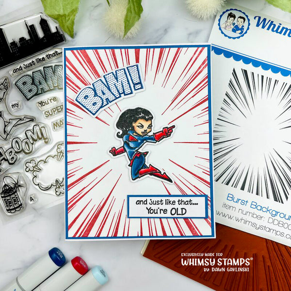 BAM! You're Old Clear Stamps - Whimsy Stamps