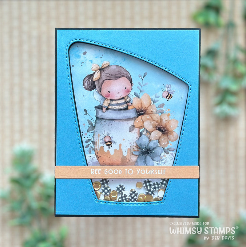 **NEW Quick Card Fronts - Bee Cute - Whimsy Stamps