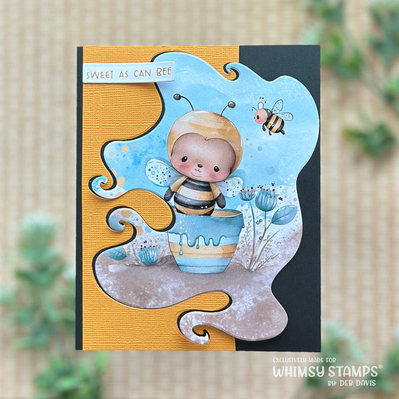 **NEW Quick Card Fronts - Bee Cute - Whimsy Stamps