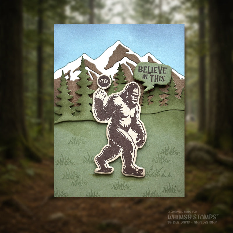 Big Foot Assquatch Clear Stamps - Whimsy Stamps