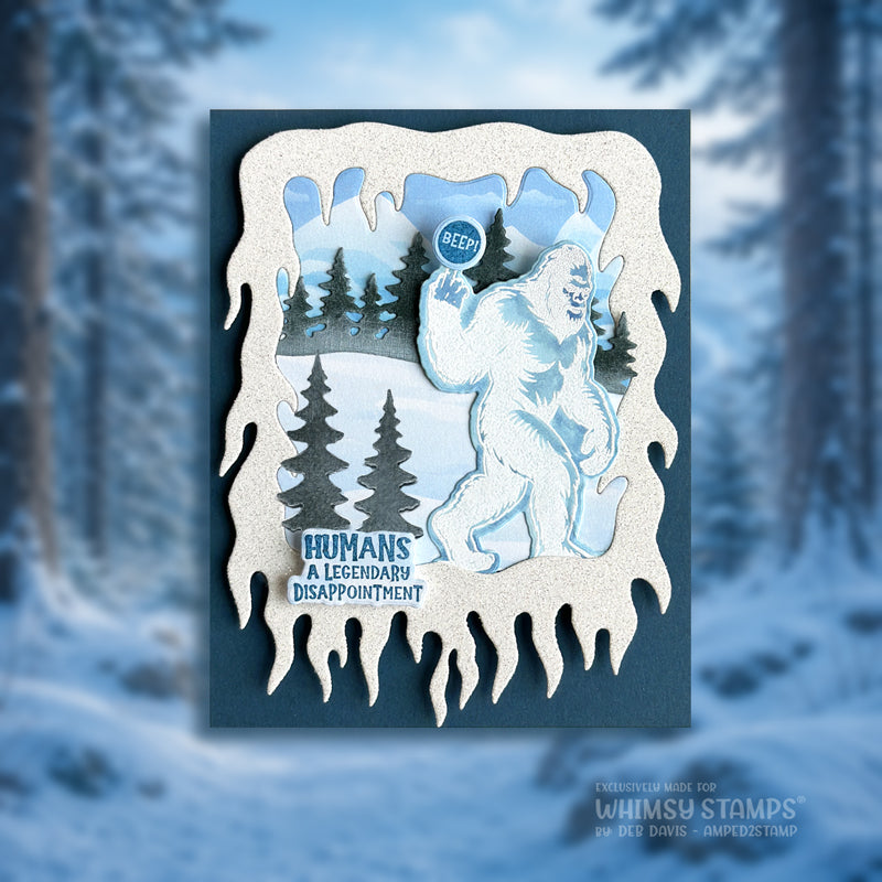Big Foot Assquatch Clear Stamps - Whimsy Stamps