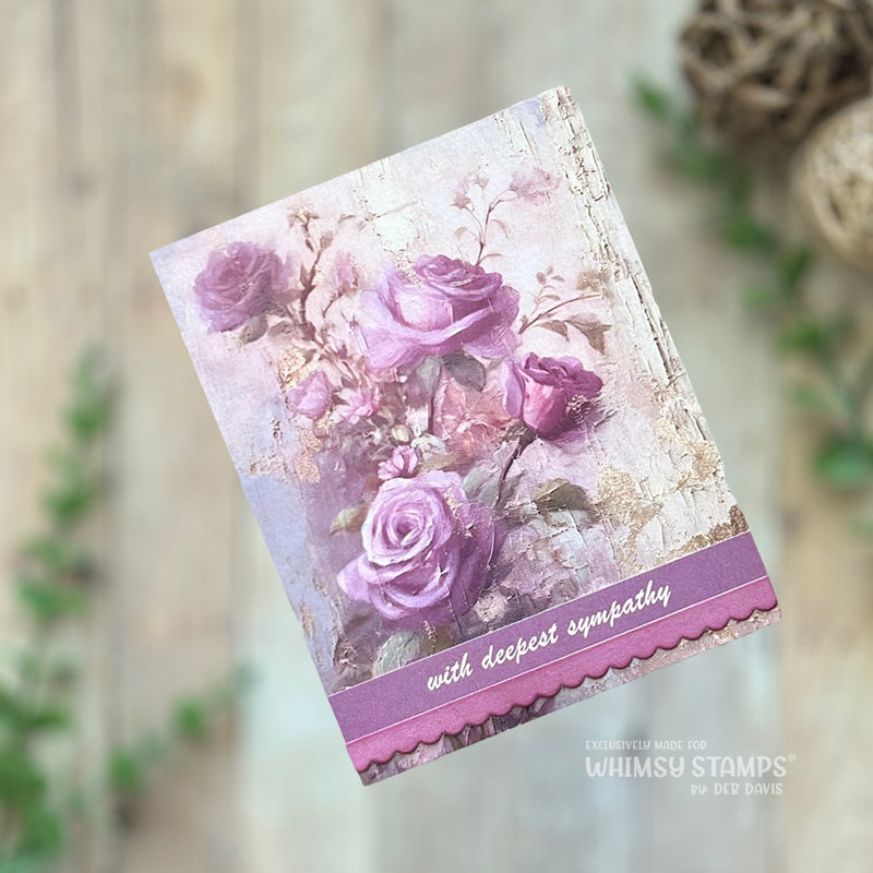 **NEW Quick Card Fronts - A2 Sympathy Bouquet 1 - Whimsy Stamps