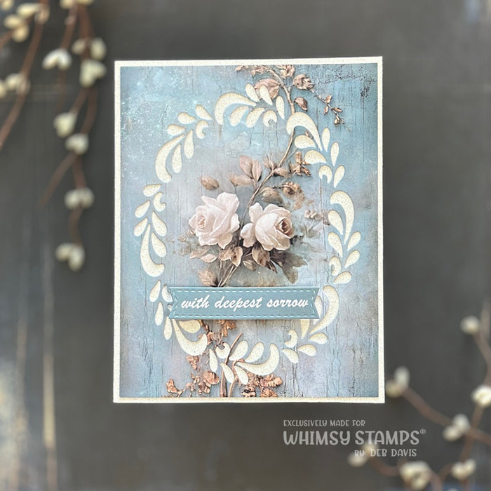 **NEW Quick Card Fronts - A2 Sympathy Bouquet 2 - Whimsy Stamps