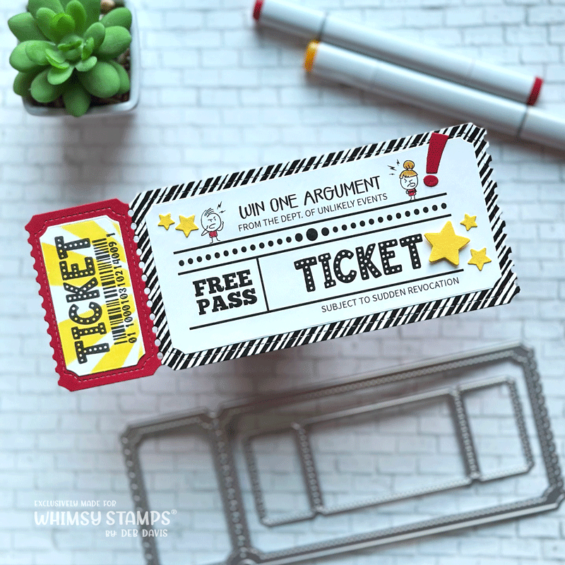 *NEW Terrific Slim Tickets Windows Die Set - Whimsy Stamps