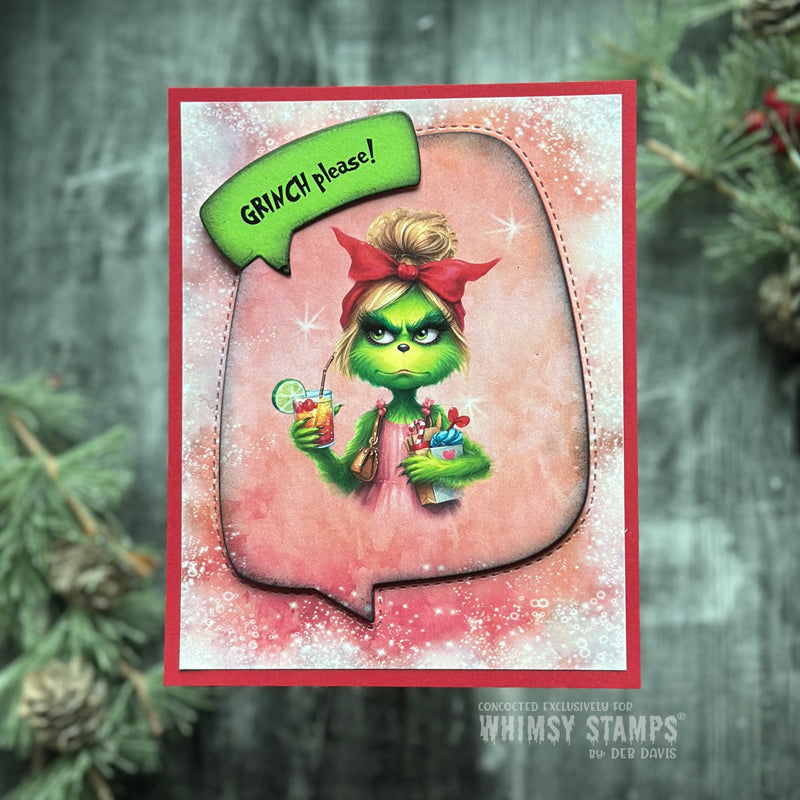 Quick Card Fronts - Grinchy Girls - Whimsy Stamps