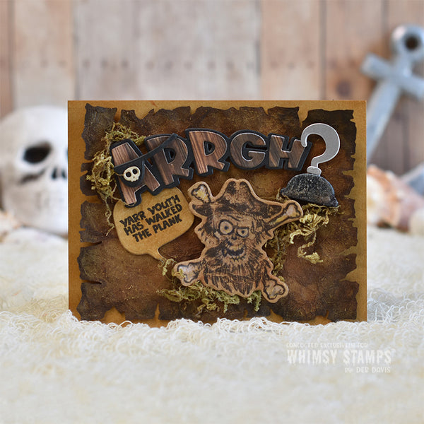 *NEW Arrgh Word and Shadow Die Set - Whimsy Stamps