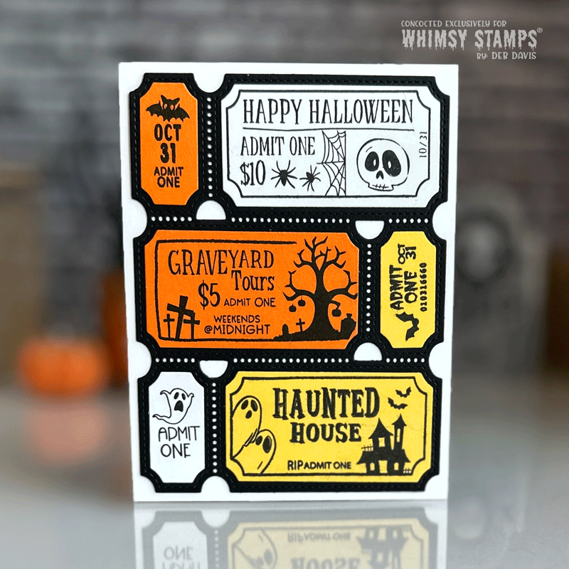 *NEW Terrific Halloween Tickets Clear Stamps - Whimsy Stamps