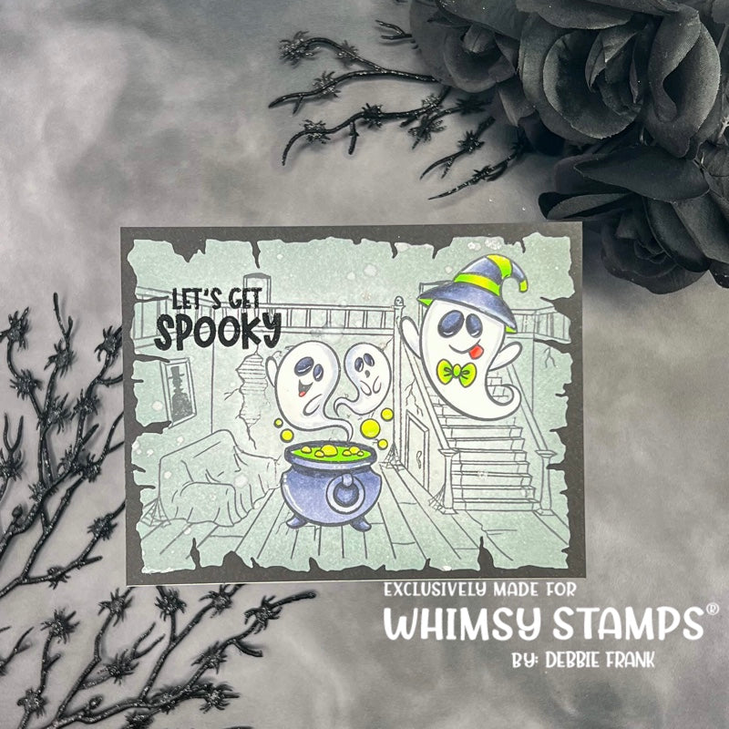 Haunted Parlor Rubber Cling Stamp - Whimsy Stamps