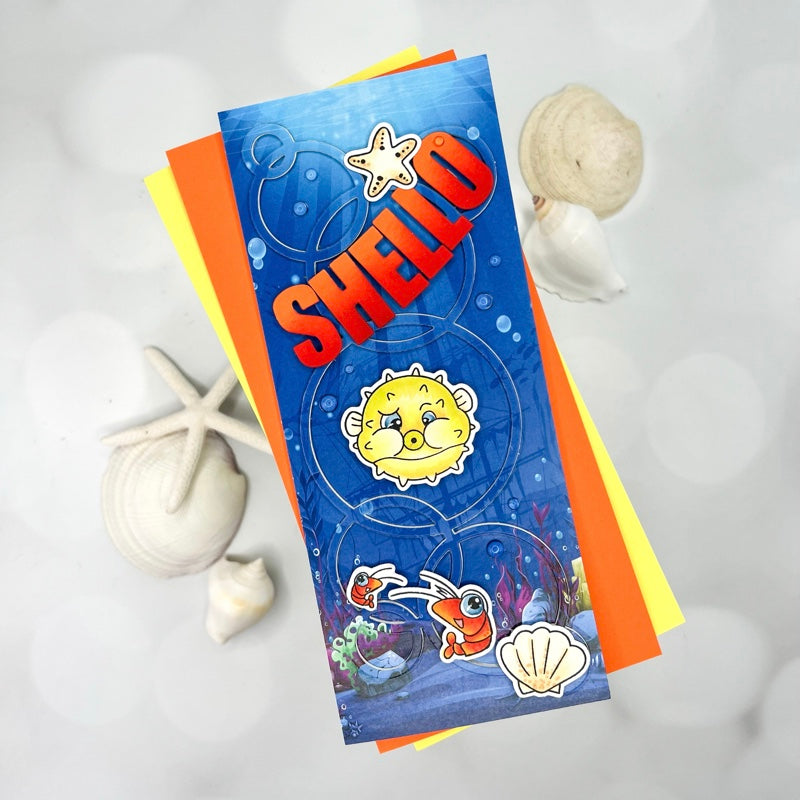 Slimline Connected Bubbles Die - Whimsy Stamps