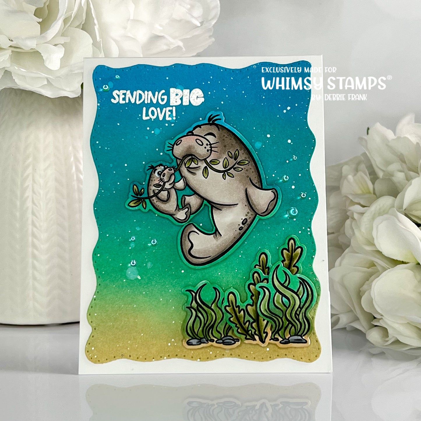 Big Love Manatees Clear Stamps - Whimsy Stamps