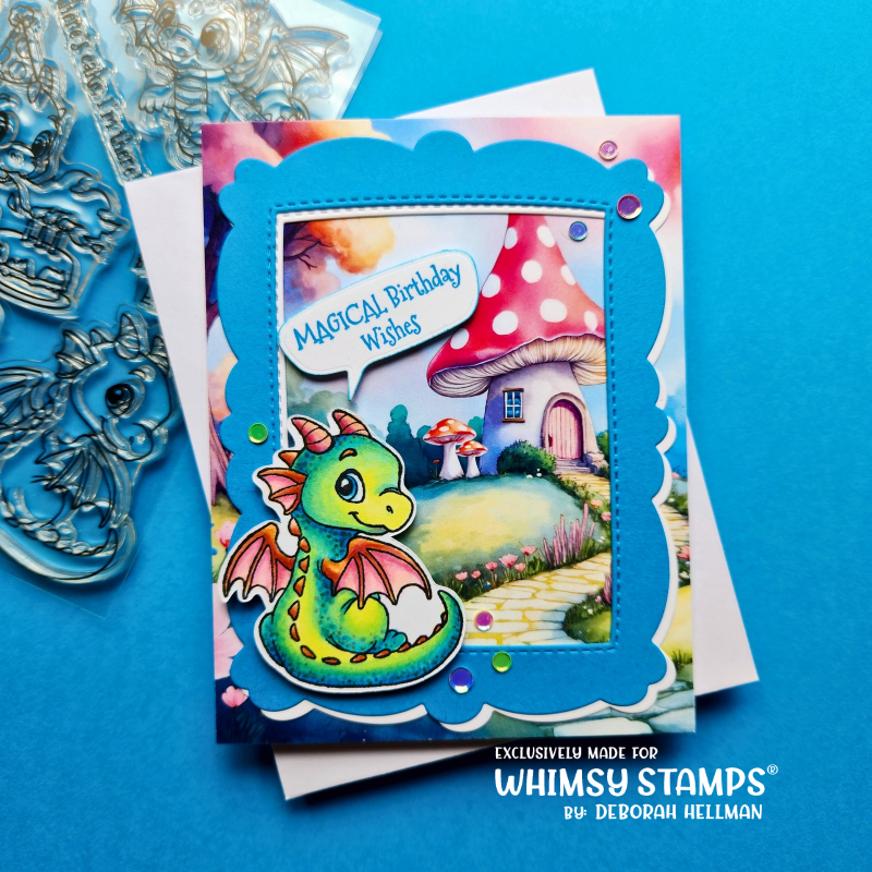 Dragon Birthdays Clear Stamps - Whimsy Stamps