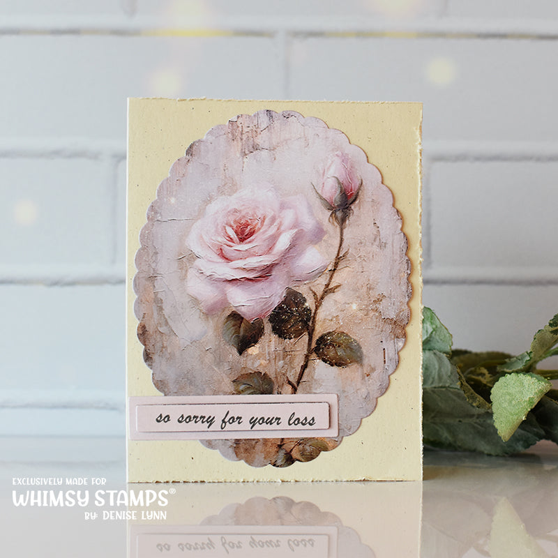 **NEW Quick Card Fronts - A2 Sympathy Bouquet 1 - Whimsy Stamps