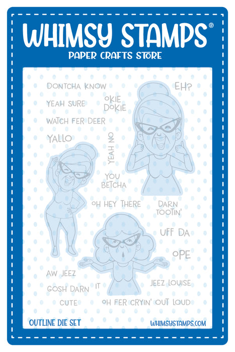 **NEW Dontcha Know Outlines Die Set - Whimsy Stamps