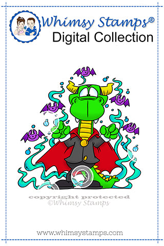 Dudley Dracula - Digital Stamp - Whimsy Stamps