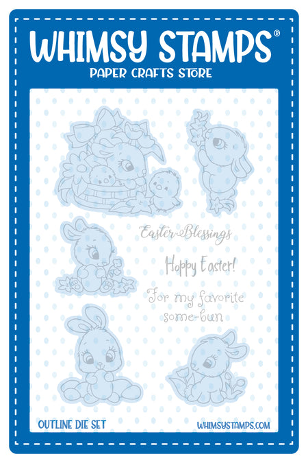 **NEW Easter Bunnies Outlines Die Set - Whimsy Stamps