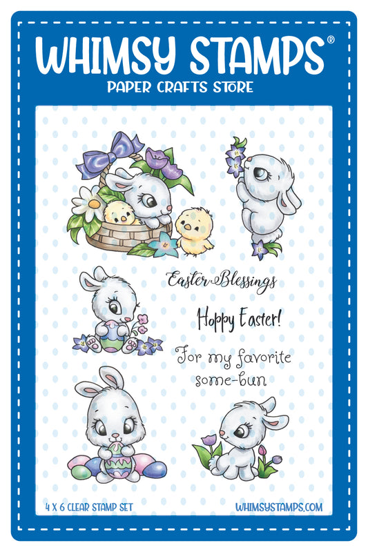 **NEW Easter Bunnies Clear Stamps - Whimsy Stamps