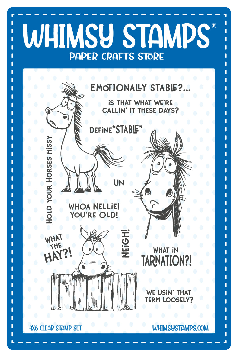 Emotionally Stable Clear Stamps - PREORDER - Whimsy Stamps