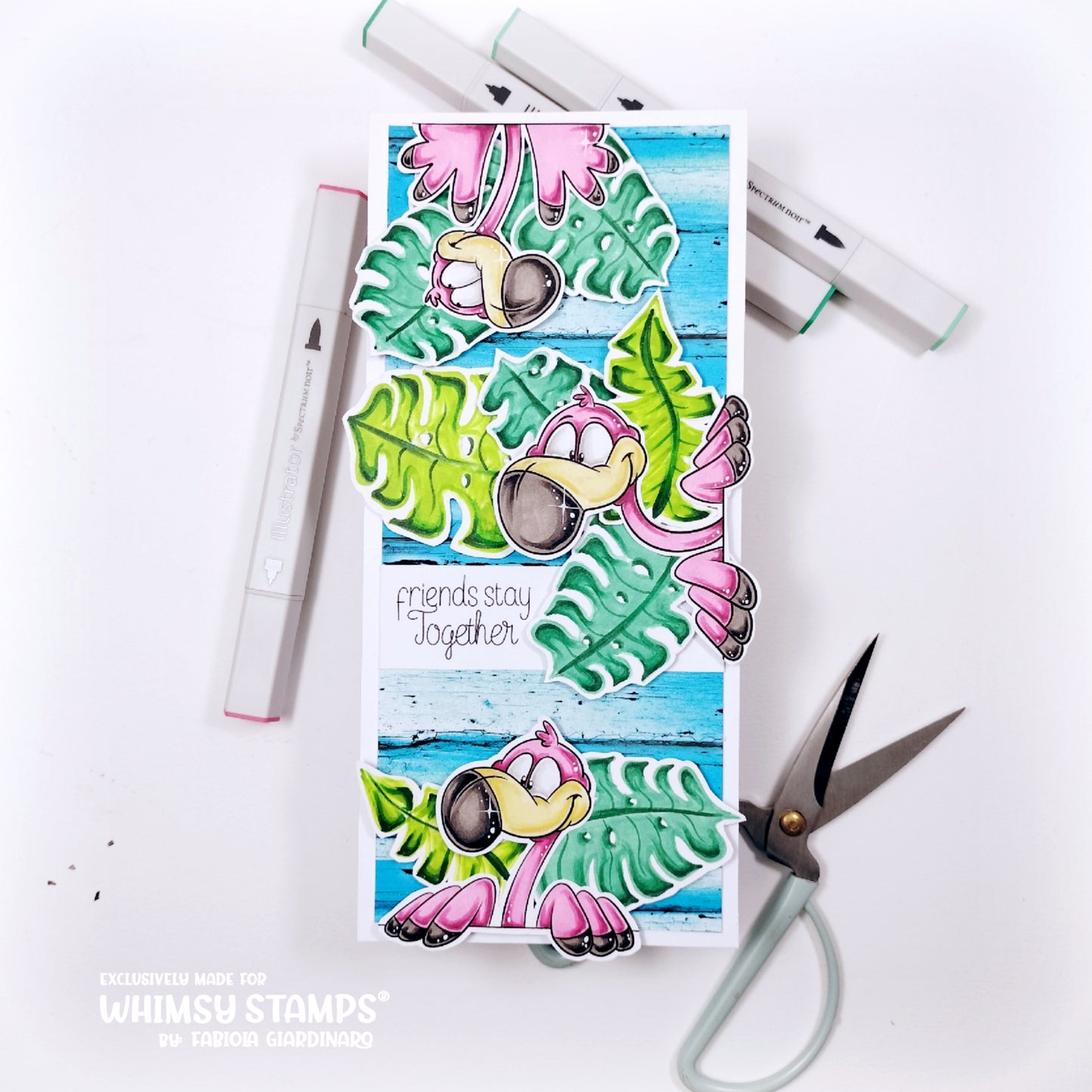 Funny Flamingos - Digital Stamp