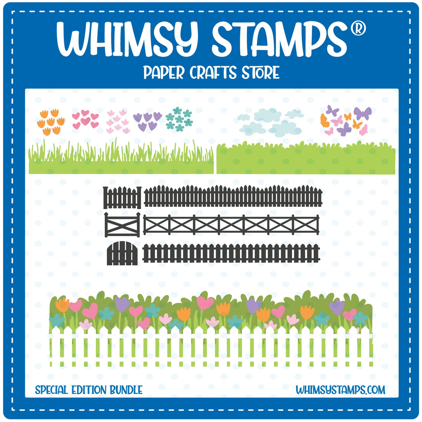 Field of Borders Bundle - Whimsy Stamps