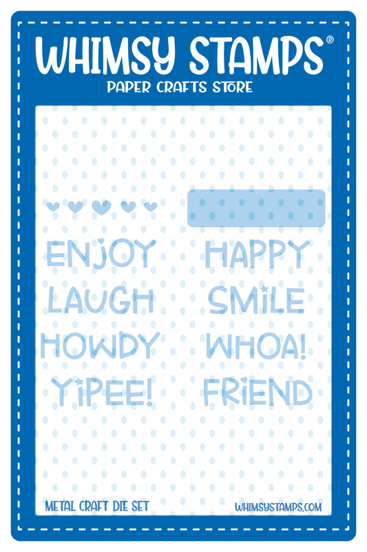 **NEW Fun with Words 1 Die Set - Whimsy Stamps