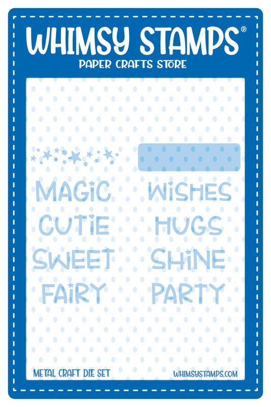 **NEW Fun with Words 2 Die Set - Whimsy Stamps