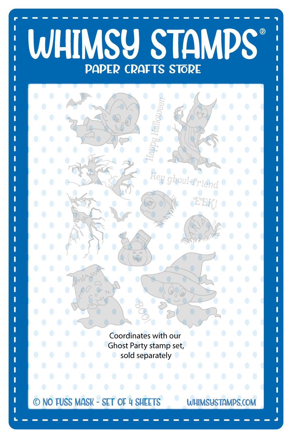 Ghost Party - NoFuss Masks - Whimsy Stamps