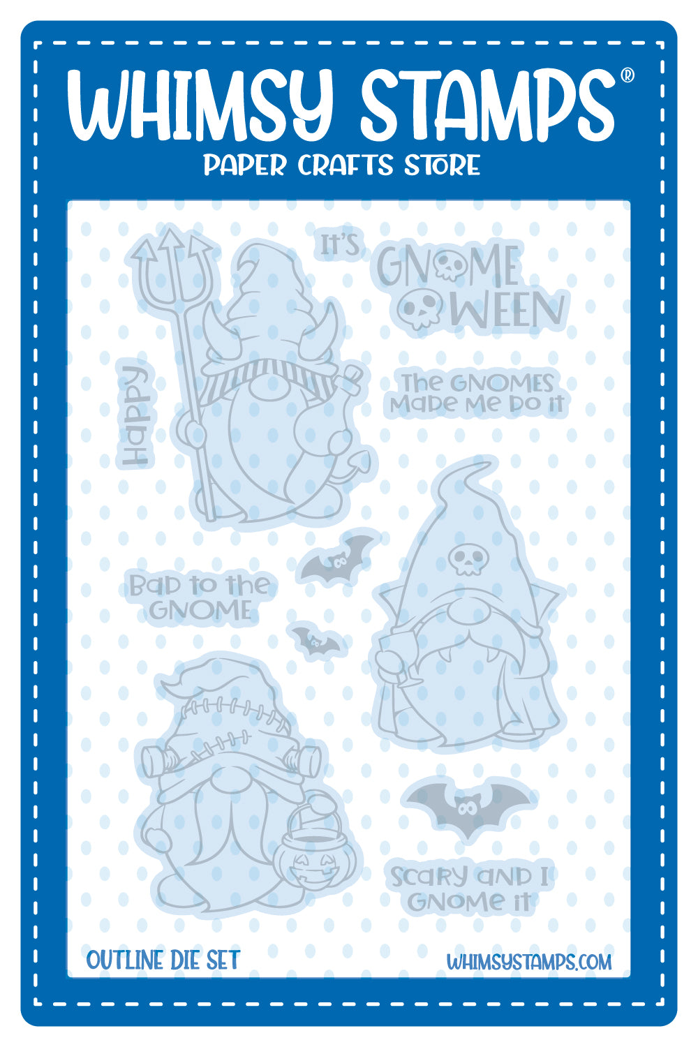 *NEW GnomeOween Outline Die Set - Whimsy Stamps