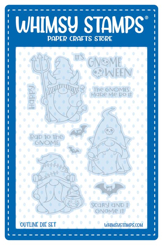 *NEW GnomeOween Outline Die Set - Whimsy Stamps