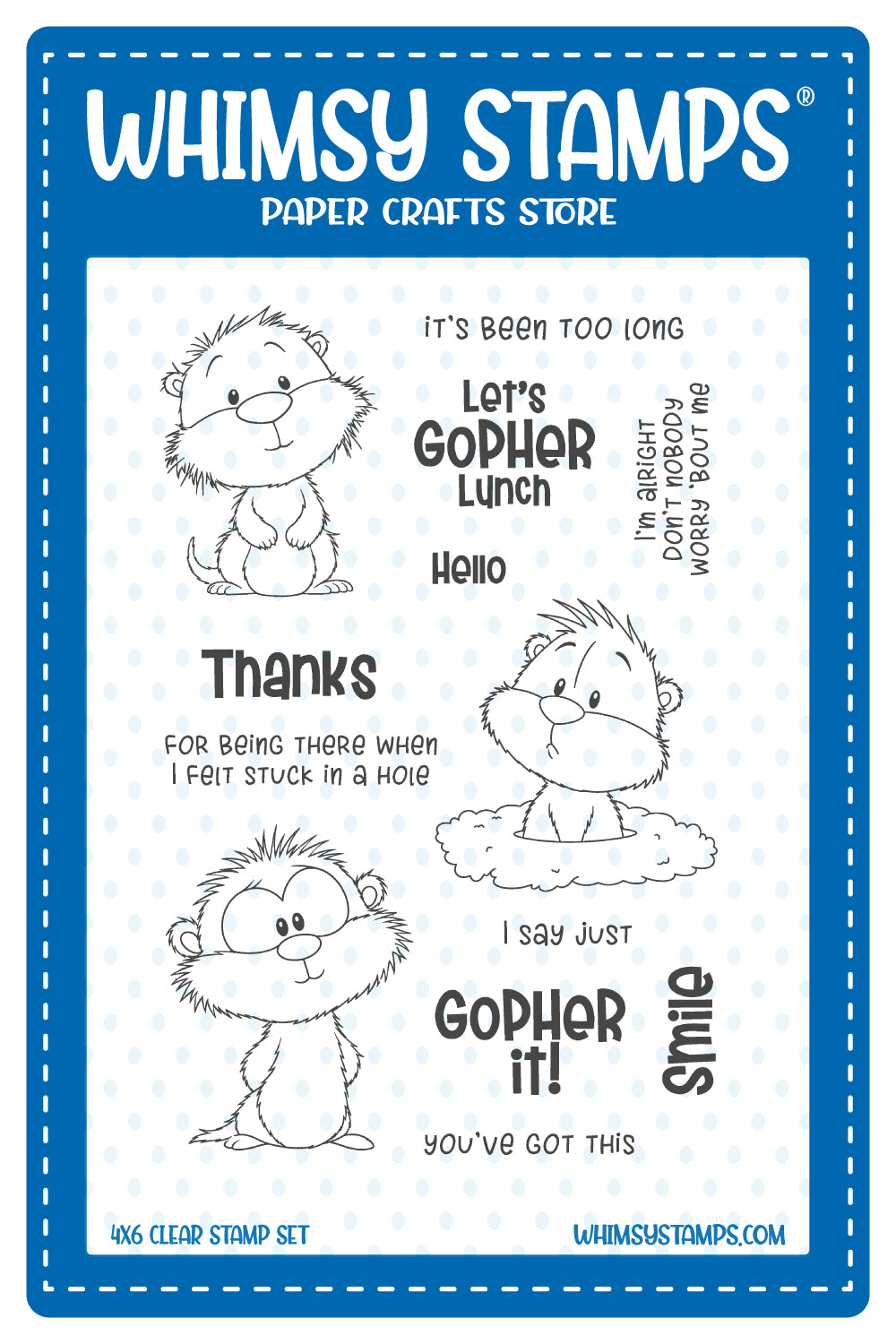 Gopher It! Clear Stamps - Whimsy Stamps