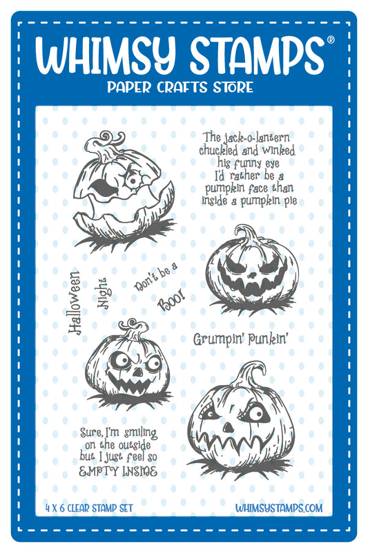 **NEW Grumpin Punkins Clear Stamps - Whimsy Stamps