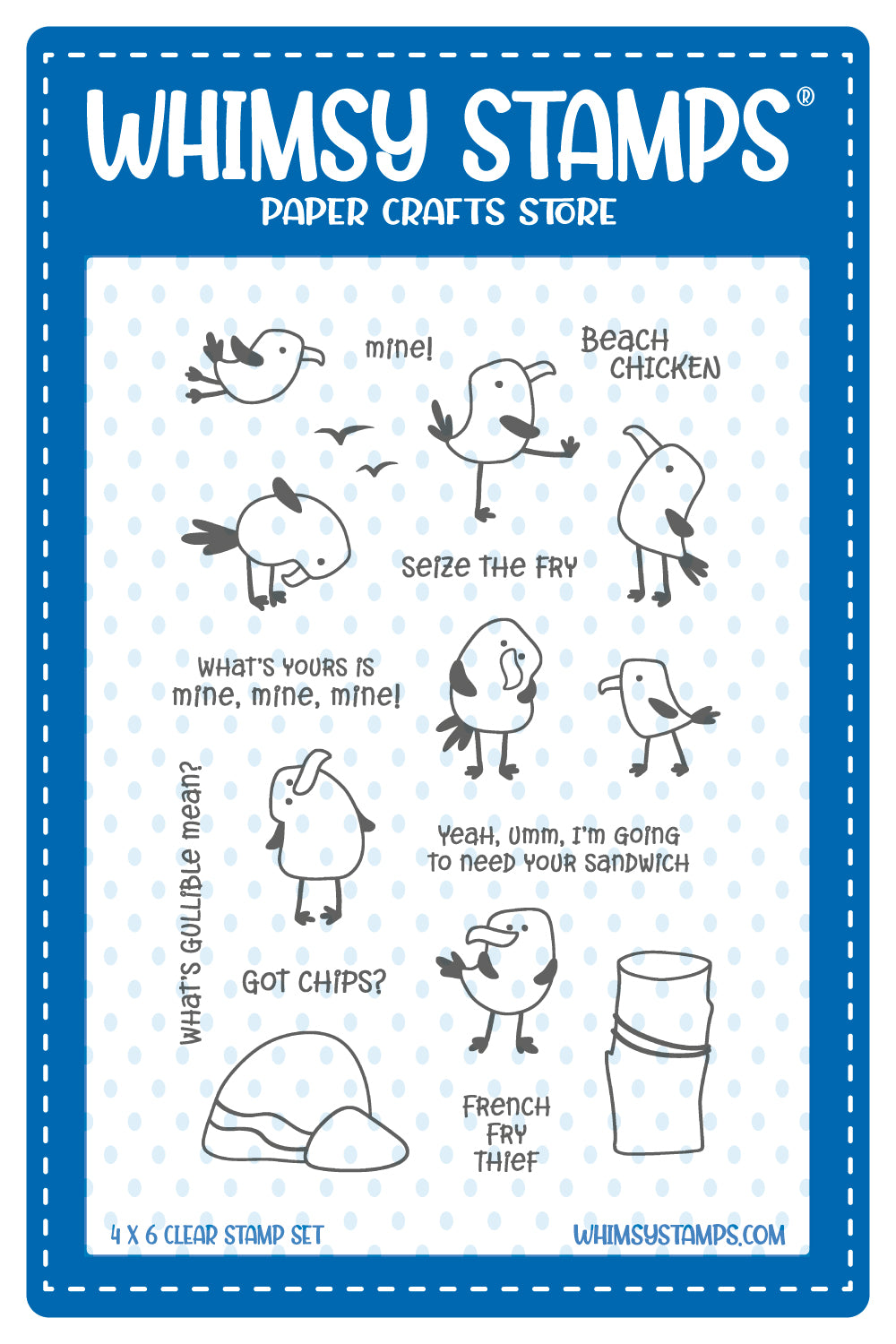 **NEW Gullibles Clear Stamps - Whimsy Stamps