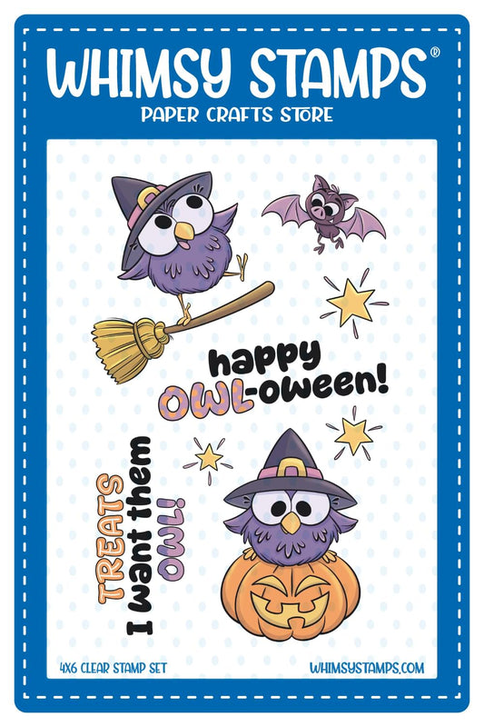 h-OWL-oween Clear Stamps - Whimsy Stamps