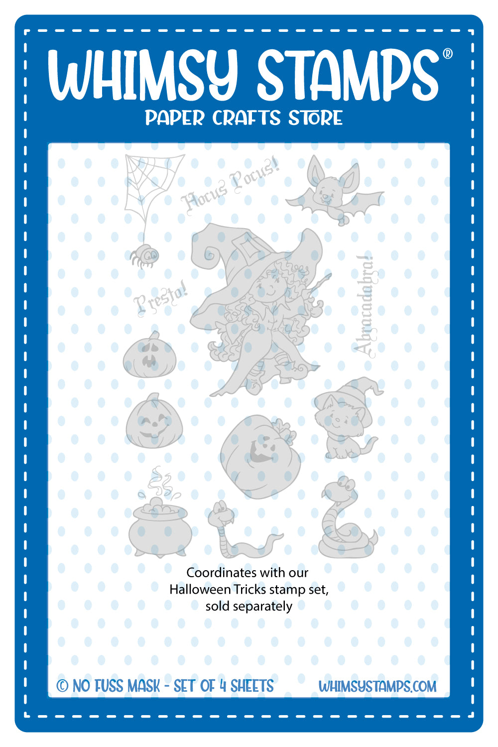 **NEW Halloween Tricks - NoFuss Masks - Whimsy Stamps