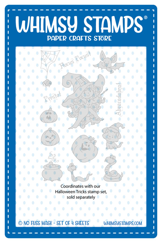 **NEW Halloween Tricks - NoFuss Masks - Whimsy Stamps