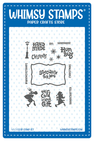 **NEW Handmade Christmas Clear Stamps - Whimsy Stamps