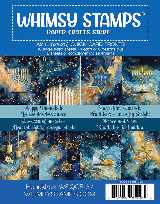 *NEW Quick Card Fronts - Hanukkah - Whimsy Stamps