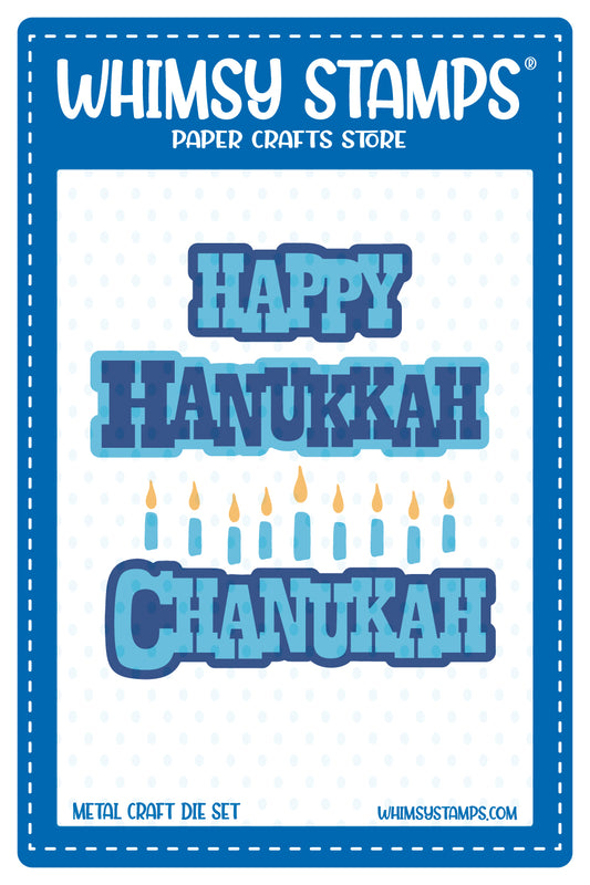 *NEW Happy Hanukkah Die Set - Whimsy Stamps
