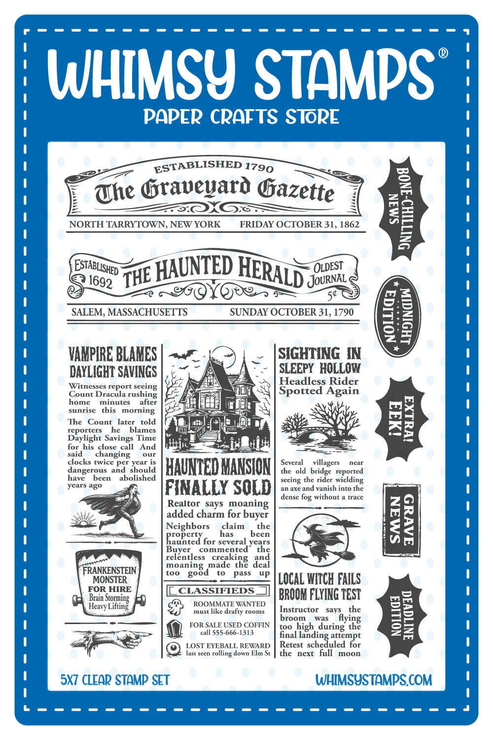 Haunted Herald Clear Stamps