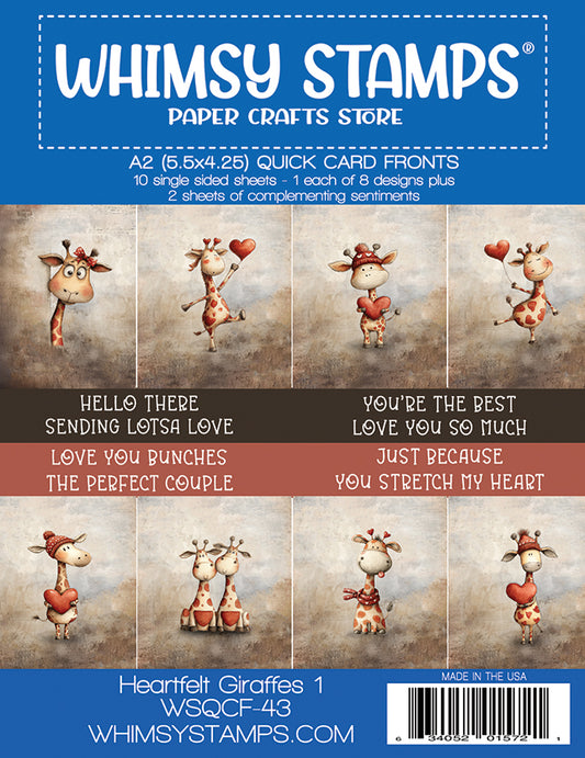 *NEW Quick Card Fronts - Heartfelt Giraffes 1